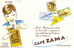Ancien Buvard Collection Café Zama Sao Paulo A Balestié 18 Rue Du Banquier Paris 13 - Café & Thé