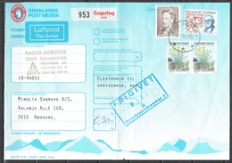 Czeslaw Slania. Greenland 1992. Parcel Card. Parcel From Qaqortoq To Denmark. - Colis Postaux
