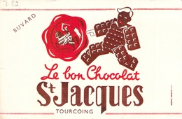 Ancien Buvard Collection Chocolat St Jacques Tourcoing - Cocoa & Chocolat