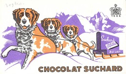 Ancien Buvard Collection Chocolat Suchard  Milka Saint Bernard Chiens - Cocoa & Chocolat