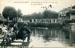 N°3977 T -cpa Joinville Le Pont -fêtes Nautiques- Un Départ Handicap- - Natation