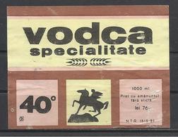 Romania, Cluj, Kolozsvar,  Vodca Specialitate, 1000 Ml., 1983. - Alcoholen & Sterke Drank