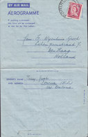 New Zealand BY AIR MAIL Aerogramme PORIRUA 1955 HAAG Holland 8d. QEII. Stamp - Airmail