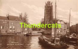 CPA CARTE DE PHOTO FOTO NEDERLAND HOLLAND DORDRECHT GEZICHT OP GROOTE KERK - Dordrecht