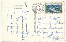 FRANCE - CPSM Affr 8F Les Andelys - Cachet Tireté "ROQUEFORT LES PINS 1955" - Cartas & Documentos