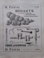 Boulets Acier Pour  MACHINE Broyeur & Concasseur Ets PAscal LYON- Page Catalogue Technique De 1925 (Dims Env 22 X 30 Cm) - Machines