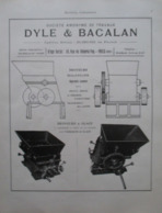 MACHINE Broyeur à Glace DYLE & BACALAN  - Page Catalogue Technique De 1925 (Dims Env 22 X 30 Cm) - Tools