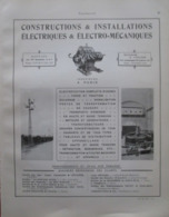 Installation électrique Ets Rue Campagne Premiere FLEURUS - Page Catalogue Technique De 1925 (Dims Env 22 X 30 Cm) - Otros Aparatos