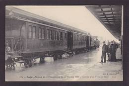 CPA Haute Marne 52 Saint Dizier Gare Train Chemin De Fer Non Circulé Inondation - Saint Dizier