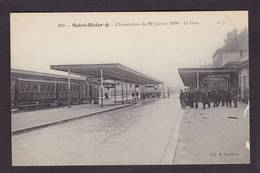 CPA Haute Marne 52 Saint Dizier Gare Train Chemin De Fer Non Circulé Inondation - Saint Dizier