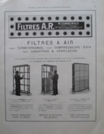 FILTRES à AIR Ets COMBEMALE  - Rue Curton à Clichy Sur Seine  - Page Catalogue Technique De 1925 (Dims Env 22 X 30 Cm) - Andere Plannen