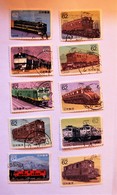 Japon Japan - 1990 Complete Serie Of 10 Trains Stamps Used - Oblitérés