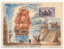 ALGERIE - Carte Fédérale - Journée Du Timbre 1957 - ALGER - Cartes-maximum