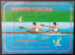 GUINEE EQUATORIALE AVIRON, ROWING, REMO  1 Bloc Jeux Olympiques MOSCOU 80 Neuf Sans Gomme - Aviron