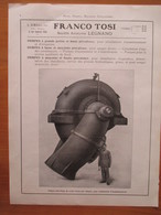 POMPE CENTRIFUGE à Grande Portée FRANCE TOSI Legnano   - Page Catalogue Technique De 1925 (Dims Env 22 X 30 Cm) - Maschinen