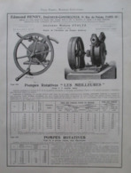 POMPE ROTATIVE  "Les Meilleures" Ancien Ets STOLTZ - Page Catalogue Technique De 1925 (Dims Env 22 X 30 Cm) - Macchine