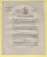 Prefet De La Manche - Extrait - 7 Pluviose An 11 - Ssemblee Des Conseils Municipaux - Historical Documents