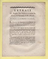Prefet De La Manche - Extrait - 11 Frimaire An 9 - Presentation Des Comptes - Historical Documents