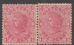 Australia-Victoria SG 400 1905-13 One Penny Rose, Mint Pair - Mint Stamps