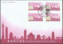 MACAO/MACAU 2019 Guangdong HK Macau Greater Bay Area ATM LABEL FDC - FDC