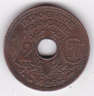 Indochine Française.1/2  Cent 1935. Bronze - Frans-Indochina