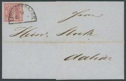 BAYERN 3Ia BRIEF, 1857, 1 Kr. Rosa Auf Ortsbrief Mit Segmentstempel LUDWIGSHAFEN, Pracht - Autres & Non Classés