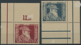 BAYERN 88/9I **, 1911, 3 Und 5 M. Luitpold, Type I, Postfrisch, 2 Prachtwerte, Mi. 110.- - Altri & Non Classificati