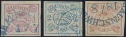 BRAUNSCHWEIG 1-3 O, 1853, 1 - 3 Sgr., 3 Breitrandige Prachtwerte, Mi. 1100.- - Brunswick