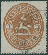 BRAUNSCHWEIG 20 O, 1865, 3 Gr. Orangebraun, Pracht, Gepr. Brettl, Mi. 200.- - Brunswick