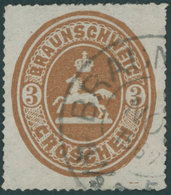 BRAUNSCHWEIG 20 O, 1865, 3 Gr. Orangebraun, Pracht, Gepr. Brettl, Mi. 200.- - Braunschweig