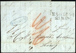 HAMBURG-VORPHILA 1846, HAMBURG, L2 Auf Geschäftsbrief Nach London, Feinst - Prephilately