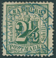 HAMBURG 22b O, 1867, 21/2 S. Dunkelopalgrün, Pracht, Gepr. Bühler, Mi. 120.- - Hamburg