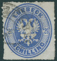 LÜBECK 11 O, 1863, 21/2 S. Dunkelultramarin, Pracht, Gepr. Brettl, Mi. 500.- - Lubeck