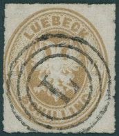 LÜBECK 12 O, 1863, 4 S. Mittelolivbraun, Dreiringstempel L, Pracht, Gepr. Engel - Luebeck