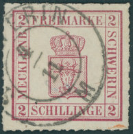 MECKLENBURG SCHWERIN 6a O, 1866, 2 S. Dunkelmagenta, Kleiner Eckbug Sonst Pracht, Fotobefund Berger, Mi. 300.- - Mecklenburg-Schwerin