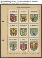 MECKLENBURG SCHWERIN *, 1926, 35 Verschiedene Farbige Stadtwappen-Vignetten Von Gnoien Bis Wittenberg, Ungebraucht Auf S - Mecklenburg-Schwerin