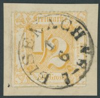 THURN Und TAXIS 37 BrfStk, 1865, 1/2 Sgr. Gelblichorange, K1 EISENACH, Kabinettbriefstück - Other & Unclassified