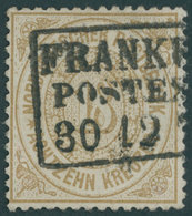 NDP 23 O, 1869, 18 Kr. Olivbraun, R3 FRANKFURT, Feinst, Diverse Altsignaturen, Mi. 2200.- - Sonstige & Ohne Zuordnung