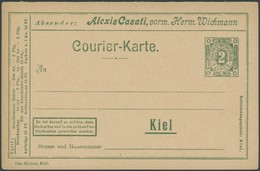 KIEL A PP 3 BRIEF, COURIER: 1898, Privatkarte 2/0 Pf. Orange A. Casati, Ungebraucht, Pracht - Privatpost