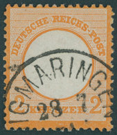 Dt. Reich 15 O, 1872, 2 Kr. Orange, K1 SIGMARINGEN, Pracht, Mi. 250.- - Used Stamps