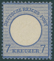 Dt. Reich 26 **, 1872, 7 Kr. Ultramarin, Postfrisch, Kabinett, Mi. 180.- - Used Stamps