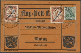 Dt. Reich IV BRIEF, 1912, 1 M. Auf 10 Pf. Gelber Hund, 2x Auf Flugpostkarte Mit Sonderstempel Darmstadt 18.6.12, Karte L - Other & Unclassified