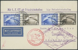 Dt. Reich 438/9,438I BRIEF, 1930, 2 RM Südamerikafahrt Mit Plattenfehler Mond über Luftschiff Und Zusatzfrankatur Mi.Nr. - Sonstige & Ohne Zuordnung