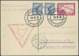 Dt. Reich 496 BRIEF, 1933, 1 RM Chicagofahrt Mit Zusatzfrankatur Auf Zeppelinbrief, Kleine Knitter Sonst Pracht - Sonstige & Ohne Zuordnung