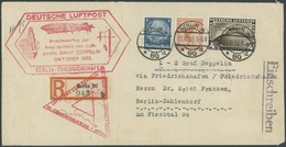 Dt. Reich 498 BRIEF, 1933, 4 RM Chicagofahrt, Prachtstück Mit Zusatzfrankatur Auf Bedarfs-Einschreibbrief (Knitterspuren - Other & Unclassified
