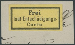 DIENSTMARKEN D I BrfStk, 1874, Frei Laut Entschädigungs-Conto, Prachtbriefstück, Mi. 200.- - Dienstmarken