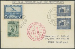 ZULEITUNGSPOST 456 BRIEF, Belgien: 1938, Fahrt In Das Sudetenland, Mit Deutsch-belgischer Frankatur, Prachtkarte - Zeppeline