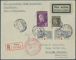 ZULEITUNGSPOST 283Bb BRIEF, Finnland: 1934, 11. Südamerikafahrt, Anschlußflug Berlin, Einschreibbrief, Pracht - Zeppeline