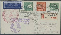 ZULEITUNGSPOST 138B BRIEF, Niederlande: 1932, 1. Südamerikafahrt, Anschlußflug Ab Berlin, Einschreibbrief, Pracht - Zeppelins