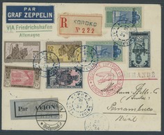 ZULEITUNGSPOST 260 BRIEF, Obervolta/Elfenbeinküste: 1934, 4. Südamerikafahrt, Einschreibbrief Kopoko - Dakar - Köln! - F - Zeppelins